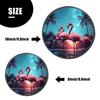 Light Red Flamingo Palm Leave Sea Painting Set of 4 Stove Burner Covers - Premium Round Electric Stove Range Protectors,8 IN & 10 IN view 3