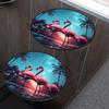 Light Red Flamingo Palm Leave Sea Painting Set of 4 Stove Burner Covers - Premium Round Electric Stove Range Protectors,8 IN & 10 IN view 4