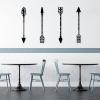 Arrow Wall Decor, Metal Arrow Wall Art, Metal Wall Arrow, Metal Arrow Wall Decor, Metal Wall Art, Rustic Metal Wall Art, Wall Hanging Decor, Wall Art for Living Room Farmhouse (59"x7" | 150x18.5 cm x4pcs, Black) view 1