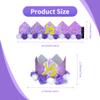 Pai Sence Purple Half Birthday Hats Glitter Crown Hats with 1/2 Number Birthday Crown Hat with Flowers view 2