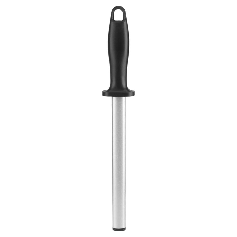 8 Inch Electroplated Knife Sharpener Rod Comfort Grip Handle High Uniformity with Bread Fruit Planer Chisel Scissor Sharpening, Elegant Design for Kitchen