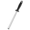 8 Inch Electroplated Knife Sharpener Rod Comfort Grip Handle High Uniformity with Bread Fruit Planer Chisel Scissor Sharpening, Elegant Design for Kitchen view 4