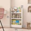 Gtzly Bookcase Kids Bookcase Wooden Organizer Storage Cabinet, Modern Simple 3-Tier Storage Rack, Tall Multipurpose Bookshelf, for Living Room, Home Office(Size:50 * 10 * 89cm/19.7 * 3.9 * 35in) view 2