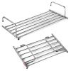 Extendable Balcony Drying Rack, Stainless Steel Telescopic Folding Hanging Drying Rack, Wall-Mounted Clothes Airer Hanging Drying Rack for Indoor and Outdoor Railing view 1