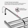 Extendable Balcony Drying Rack, Stainless Steel Telescopic Folding Hanging Drying Rack, Wall-Mounted Clothes Airer Hanging Drying Rack for Indoor and Outdoor Railing view 2