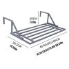 HomeLoft Basics Telescopic Clothes Drying Rack for Balcony Railings Windowsill Wall Mounted Retractable Detachable Clothes Hanger for Laundry Room Organization and Storage, 80cm/31.5in, Black view 2