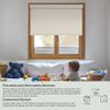 BERISSA Cordless Blackout Roller Shades for Windows,Free-Stop Striped Jacquard Windows Blinds with Cassette Valance,Thermal Insulated UV Protection Roller Blinds for Home Office. Beige. 24" W x 56" H view 3