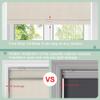 BERISSA Cordless Blackout Roller Shades for Windows,Free-Stop Striped Jacquard Windows Blinds with Cassette Valance,Thermal Insulated UV Protection Roller Blinds for Home Office. Beige. 24" W x 56" H view 4