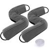 Sunolga 2 Pack Door Draft Stopper Filled with Glass Beads & Cotton, 24 Inches Removable Machine Washable Sound Proof Under Door Draft Blocker with Anti-Abrasion Bottom for Door and Window, Gray view 1