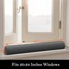 Sunolga 2 Pack Door Draft Stopper Filled with Glass Beads & Cotton, 24 Inches Removable Machine Washable Sound Proof Under Door Draft Blocker with Anti-Abrasion Bottom for Door and Window, Gray view 2