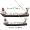 Incense Burner, backflow Incense Burner,Skeleton Ship Incense Holder,Hand-Carved Decorations,Cool Room Decorations, Awesome and Ideal Gifts, Brown view 3
