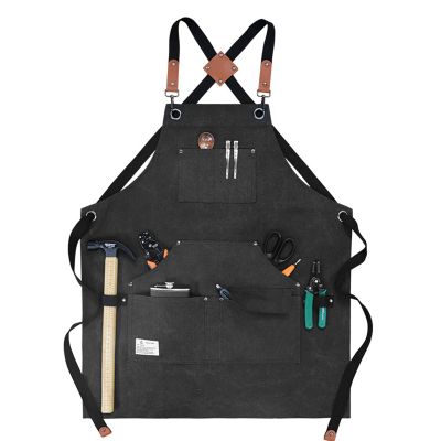 CETEOR Work Canvas aprons, Mens Work Tool Apron with Pockets Heavy-Duty Canvas Waterproof Woodworking, Blacksmith(Color:E,Size:D)