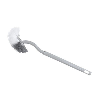 Curved Toilet Bowl Brush, S Shaped Toilet Brush with Hanging Hole Space Saving Toilet Multifunctional Scrub Brush Toilet Cleaning Brushes for Bathroom Household(Gray)