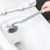 Curved Toilet Bowl Brush, S Shaped Toilet Brush with Hanging Hole Space Saving Toilet Multifunctional Scrub Brush Toilet Cleaning Brushes for Bathroom Household(Gray) view 2