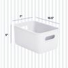 Superio Decorative Plastic Basket Open Home Storage Bins Organizer Baskets, Medium, White (8 Pack) Container Boxes for Organizing Closet Storage Bins for Shelves Drawer Shelf, 5 Liter view 2