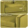 Accent Chair, Mid-Century Modern Velvet Fabric Chairs with Arms for Living Room, Comfy Upholstered Club Single Sofa Armchair for Bedroom Waiting Room with Solid Wood Frame (Velvet Green, Set of 2) view 3