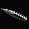 OCASO - Seaton Classic Gentleman's Knife, 2.35" Japanese AUS-10A Steel with Satin Finish, Stainless Steel Handle 42SMS view 2