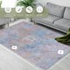 NAAR Area Rugs 6X9, Washable Rug, Low-Pile, Non-Slip, Non-Shedding, Foldable, Kid & Pet Friendly - Area Rugs for Living Room, Bedroom, Kitchen, Dining Room Rug, (Yellow/Cream, 6' X 9') view 3