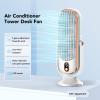 Heayzoki Tower Fan, Table Fan with 5 Speeds, Ultra Quiet Operation, Brushless Motor Tower Fan for Home Office Car (White) view 2