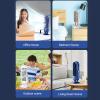 Heayzoki Tower Fan, Table Fan with 5 Speeds, Ultra Quiet Operation, Brushless Motor Tower Fan for Home Office Car (White) view 3