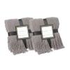 Set of 2 Decorative Throw Blanket - 50x60in Soft Knit with Fringe Edges, Lightweight, Breathable, Easy Care, Versatile, All-Season, Ideal for Lounging, Gifting view 1
