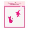The Cookie Countess Witch and Cat Silhouette Stencil view 3