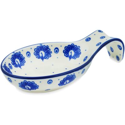 Authentic Polish Pottery Spoon Rest in Show And Tail Design Handmade in Bolesawiec Poland by Ceramika Artystyczna + Certificate of Authenticity