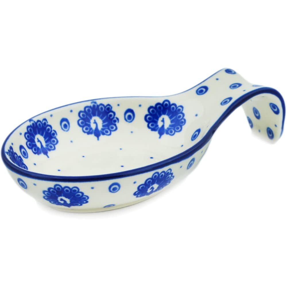 Authentic Polish Pottery Spoon Rest in Show And Tail Design Handmade in Bolesawiec Poland by Ceramika Artystyczna + Certificate of Authenticity