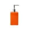 Hand Soap Dispenser Soap Dispenser Liquid Hand Soap Dispenser Square Ceramics Soap Dispenser Smooth Ceramic Finish Dish Soap Dispenser for Bathroom, Kitchen, Commercia Soap Dispensor(Color:Orange) view 1