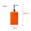 Hand Soap Dispenser Soap Dispenser Liquid Hand Soap Dispenser Square Ceramics Soap Dispenser Smooth Ceramic Finish Dish Soap Dispenser for Bathroom, Kitchen, Commercia Soap Dispensor(Color:Orange) view 2