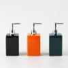Hand Soap Dispenser Soap Dispenser Liquid Hand Soap Dispenser Square Ceramics Soap Dispenser Smooth Ceramic Finish Dish Soap Dispenser for Bathroom, Kitchen, Commercia Soap Dispensor(Color:Orange) view 4