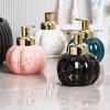 GLigeT Hand Soap Dispenser 460ml/15.5oz Rounded Bathroom Soap Dispenser Ceramics with Golden Pump and Exquisite Marble Patterns Modern Ceramic Dispensers Bottle Soap Dispenser Soap Dispensor(Pink) view 4