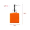 GLigeT Hand Soap Dispenser 250ml Small Ceramics Soap Dispenser Liquid Hand Soap Dispenser Square Ceramics Soap Dispenser Smooth for Bathroom, Kitchen, Commercia Soap Dispensor(Color:Gris) view 2
