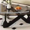 SUZEPER Coffee Tables for Living Room-Triangle Glass Coffee Table with Irregular Wooden Base End Table,Mid-Century Modern Abstract End Table,for Study Room Office Hotel Balcony(32.3in, Black-Brown) view 3