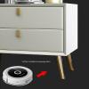 SUZEPER Solid Wood Nightstand with 2 Drawer Bedside Table,Modern Leather Side Table,with Sliding Drawer Metal Legs End Table,Mid Century Bed Side Table,for Bedroom Living Room Cabinet End Side Table view 4