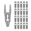 ICSTM Plastic Hanger Clips, 20 Pack Plastic Clips for Hangers, Slim-line Finger Clips Set Clothes Hanger (20, Grey) view 1