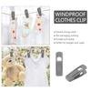 ICSTM Plastic Hanger Clips, 20 Pack Plastic Clips for Hangers, Slim-line Finger Clips Set Clothes Hanger (20, Grey) view 3