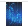 LFDSPYJE Shower Curtain Blue Musical Notes Waterproof Bath Curtain Modern Fabric Shower Curtain Set with 12 Hooks Heavy Duty Bathroom Curtain for Showers Bath Tubs 36-72 Inch view 1