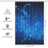 LFDSPYJE Shower Curtain Blue Musical Notes Waterproof Bath Curtain Modern Fabric Shower Curtain Set with 12 Hooks Heavy Duty Bathroom Curtain for Showers Bath Tubs 36-72 Inch view 2
