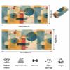 EwdeWwo Abstract Microfiber Beach Towel, Oil Painting Retro Geometric Orange 31" x 63" Bath Towel Quick Dry Sand Free Travel Pool Towels for Beach Chair, Sun-Bath, Camping, Vacation view 4