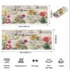 Vintage Microfiber Beach Towel, Plants Colourful Flowers Envelope Stamp 31" x 63" Bath Towel Quick Dry Sand Free Travel Pool Towels for Beach Chair, Sun-Bath, Camping, Vacation view 4