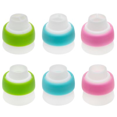Lovelysp Nozzle Converter Coupler Single Hole/Three Holes Icing Cake Decor Tools Russian Nozzle Converter Cream Coupler Cake Decor Tools 6PCS