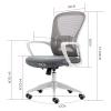 AEYSD-456 Office Chairs Ergonomic Office Chair Desk Chair Breathable Mesh Back PC Chair with Lumbar Support Arms Adjustable Swivel Rolling Task Mid Back Executive Chair Computer Chair(Color:A) view 2