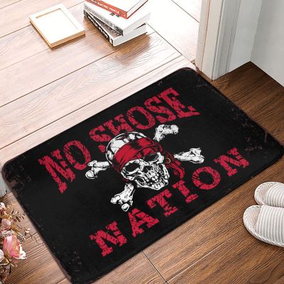 Summer Floor Mat No Shoes Pirate Doormat Entrance Mat Outdoor Door Mats Outdoor Funny(Size:40X60CM)
