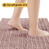 ACCUMTEK Upgrade Extra Large Dusty Pink Bathroom Rug Set 3 Pieces Ultra Soft, Thick Absorbent Bath Mats, Non Slip Chenille Toilet Mat for Bathroom, Bedroom, Kitchen view 3