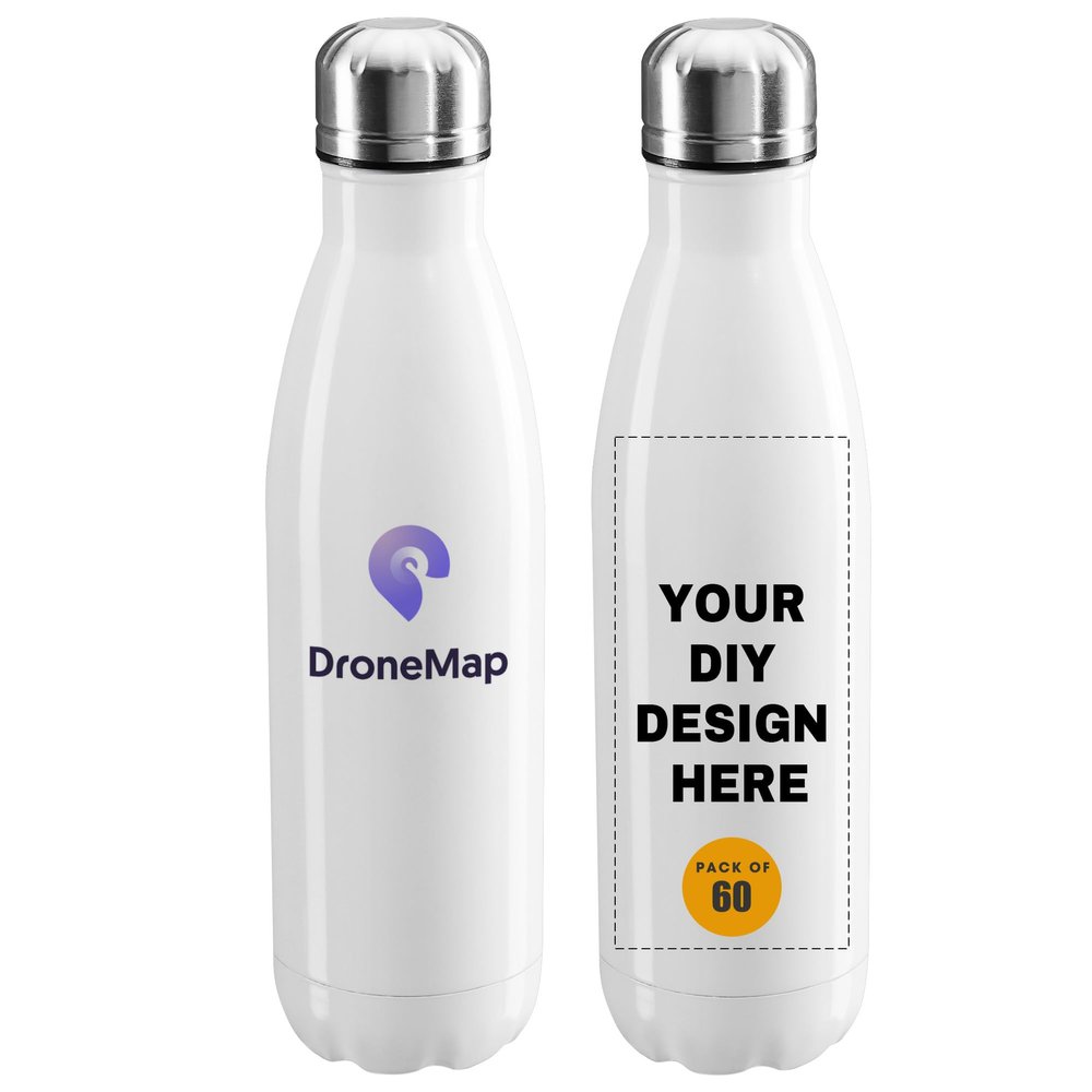 SMLIXE Personalized Custom Water Bottles Print in USA 17oz 60 Pcs Stainless Steel Double Wall Insulated Leakproof Cups With Colorful Text Logo for Sports Outdoors