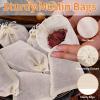 40 Pcs Empty Spice Bags for Cooking Soup, Reusable Tea Bags for Loose Tea, 4x6 In Natural Muslin Drawstring, Small Cheese Cloth Cotton for Straining, Unbleached Cheesecloth Herb Sachet view 4