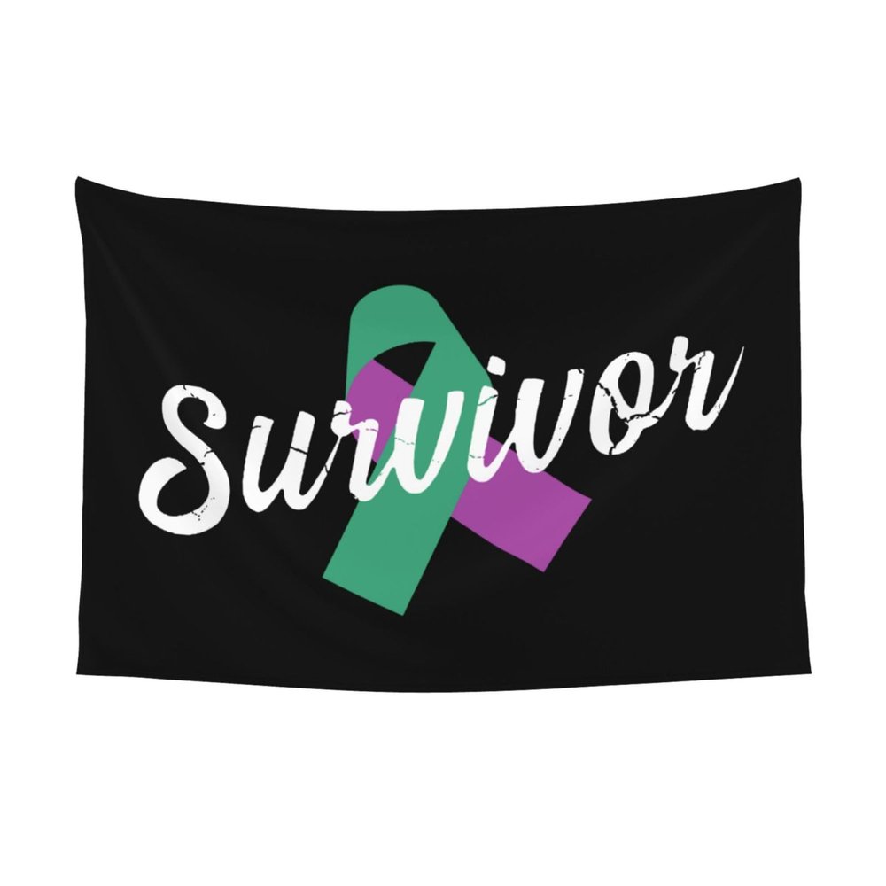 SMLBNE Anal Cancer Survivor Soft Plush Tapestry - Versatile Decor for Bedroom, Living Room, Dorm - 60x40 In