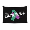 SMLBNE Anal Cancer Survivor Soft Plush Tapestry - Versatile Decor for Bedroom, Living Room, Dorm - 60x40 In view 1