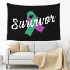 SMLBNE Anal Cancer Survivor Soft Plush Tapestry - Versatile Decor for Bedroom, Living Room, Dorm - 60x40 In view 2